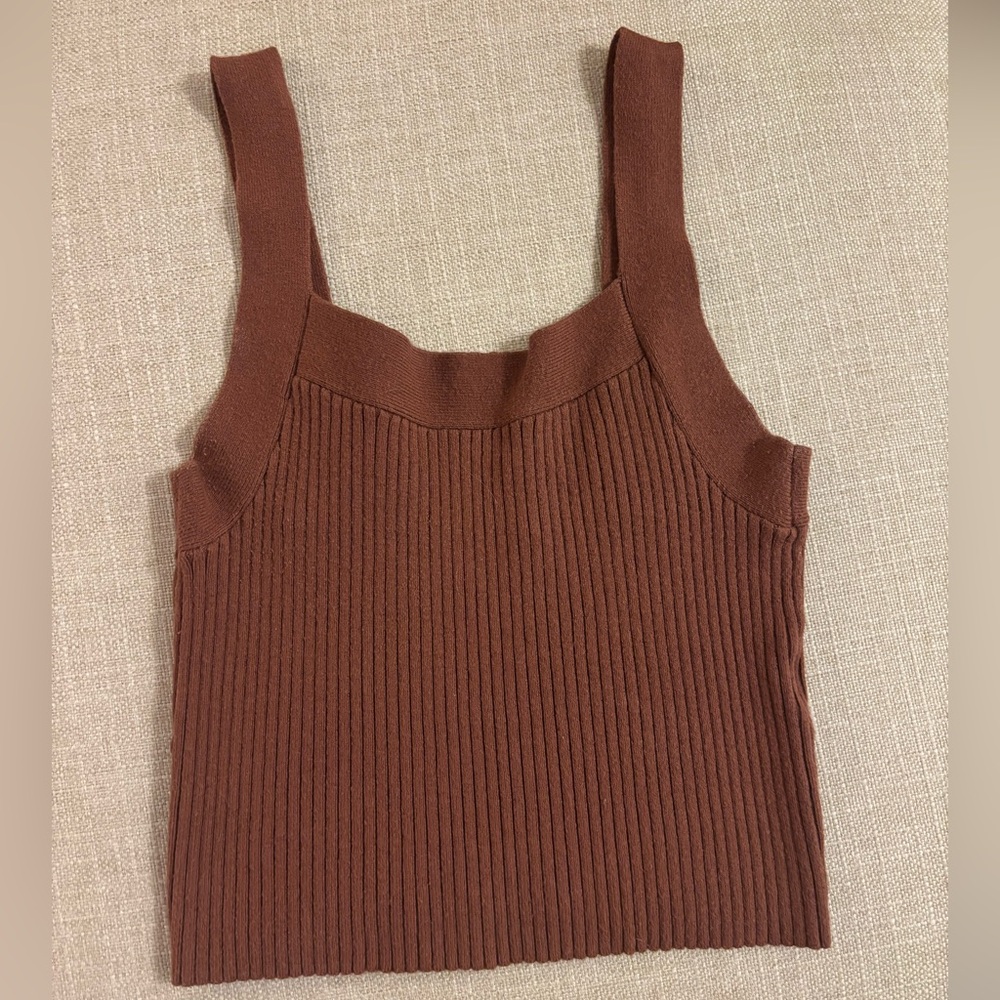 Abercrombie Brown Ribbed Knit Top